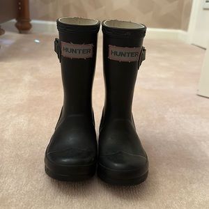Kids hunter black rain boots size us 8 eu24